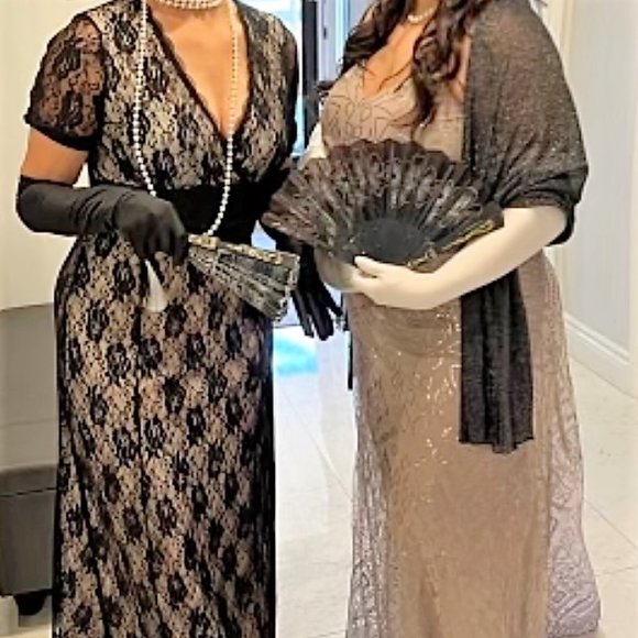 COOL CUBE brand lace dress in black. Size 8 - Picture 1 of 6